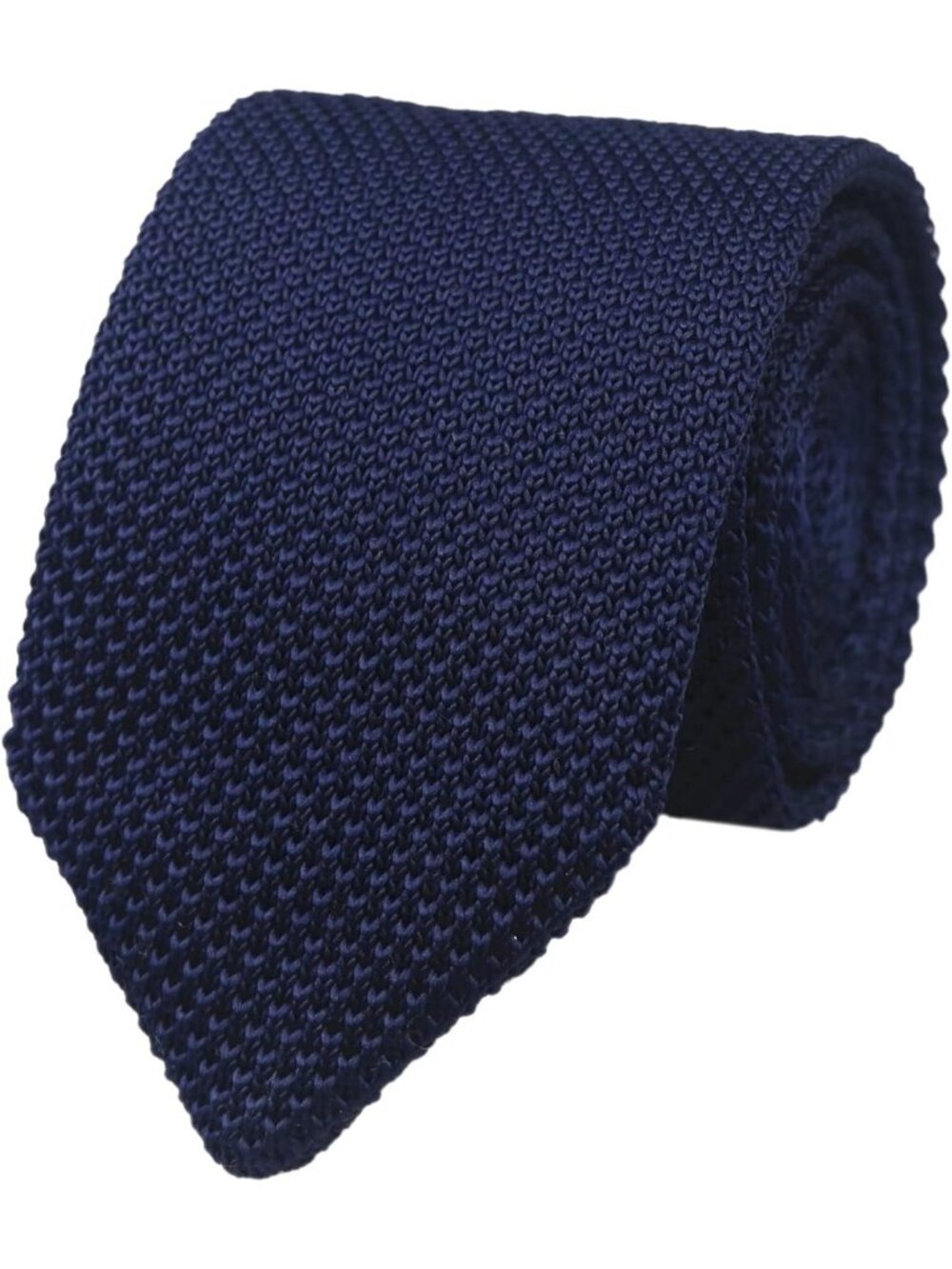 Men's Vintage Skinny Knit Tie - Casual & Formal Pointed Bottom Necktie